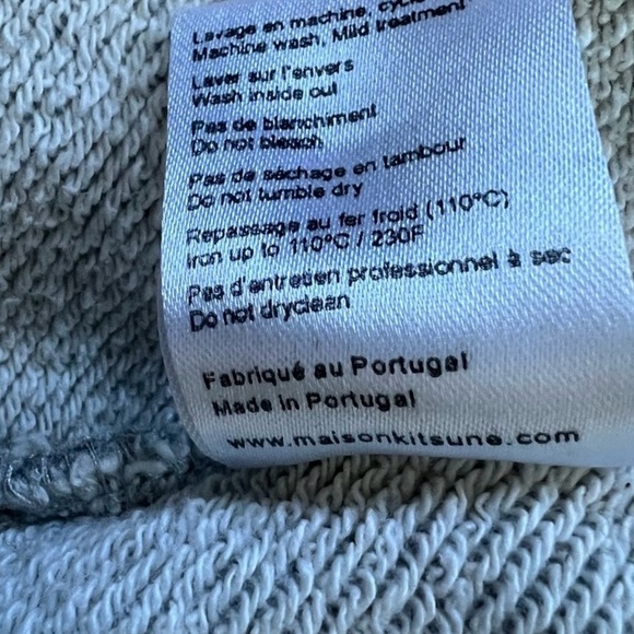 Maison Kitsune Sweatshirt Light Gray Size M - Picture 13 of 14